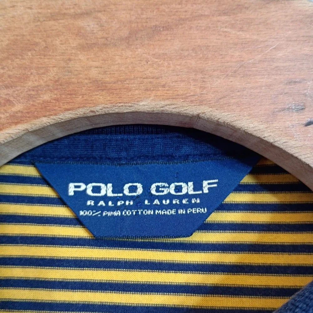 Reynolds Plantation Polo Golf Ralph Lauren Mens XL Pima Cotton Stripe Coastal